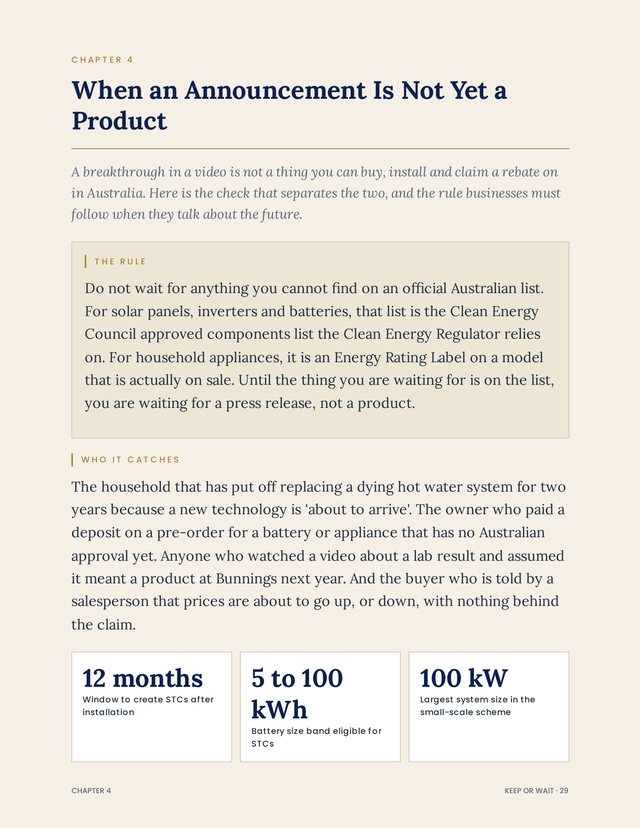 Opening page of chapter 4, When an Announcement Is Not Yet a Product, with its rule box